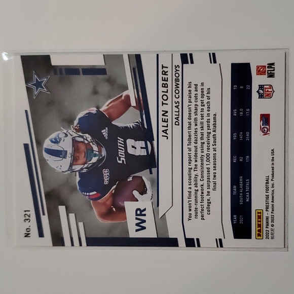Jalen Tolbert Prestige Rookie Card #321 - Picture 2 of 2